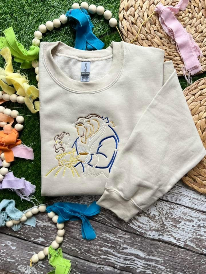 Adult Princess Sketch Design Crewnecks