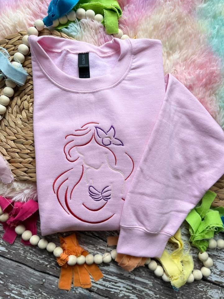 Adult Princess Sketch Design Crewnecks
