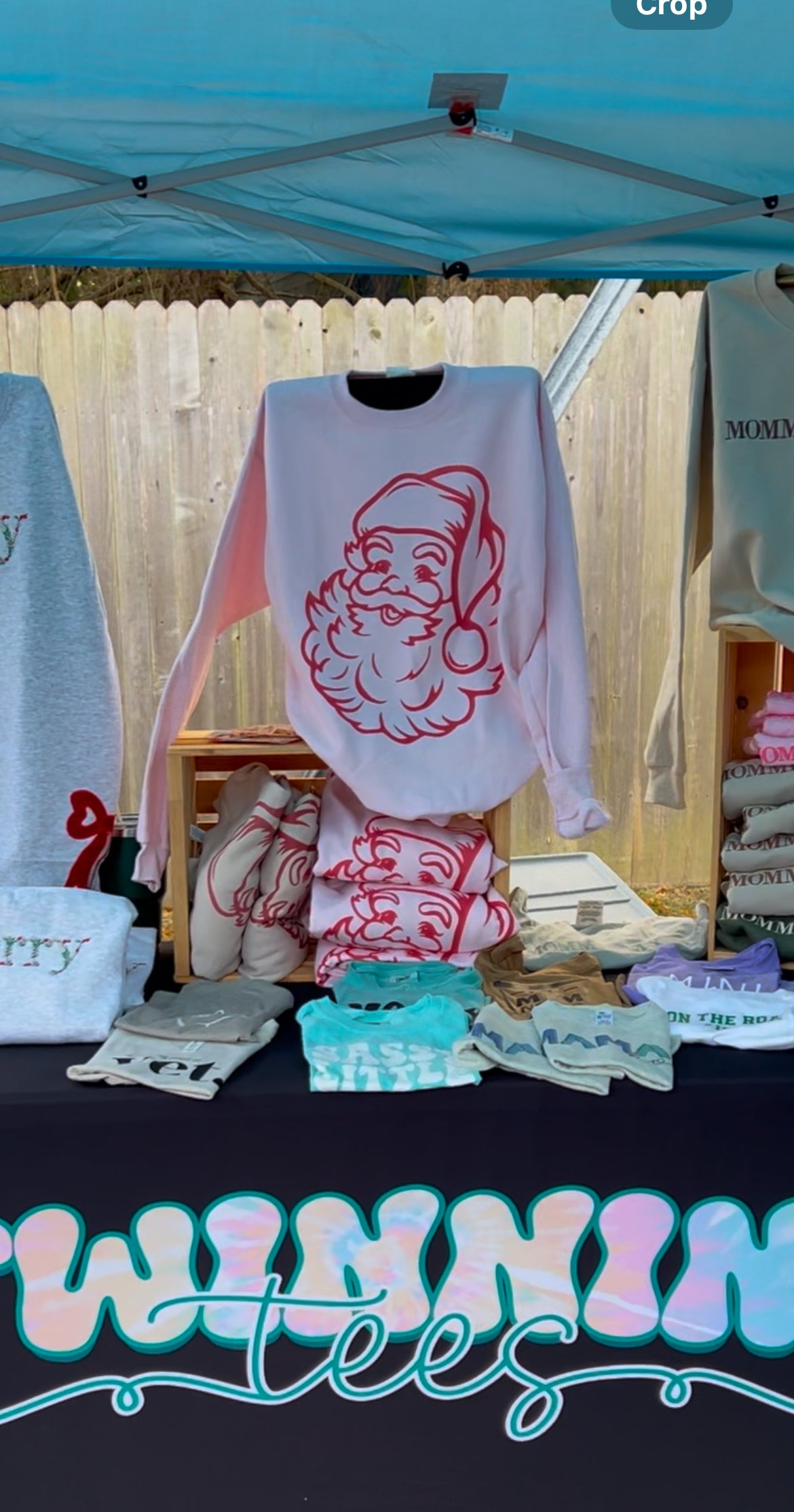 Pink Vintage Santa Crewneck