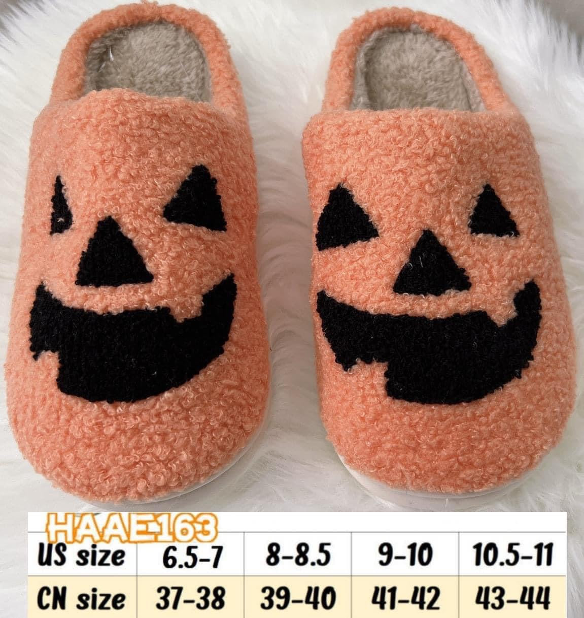 Pumpkin Face Slippers