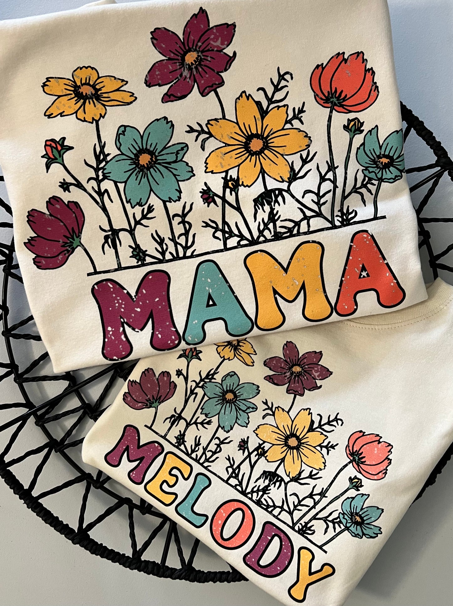 Vintage Floral Tee - Standard Names