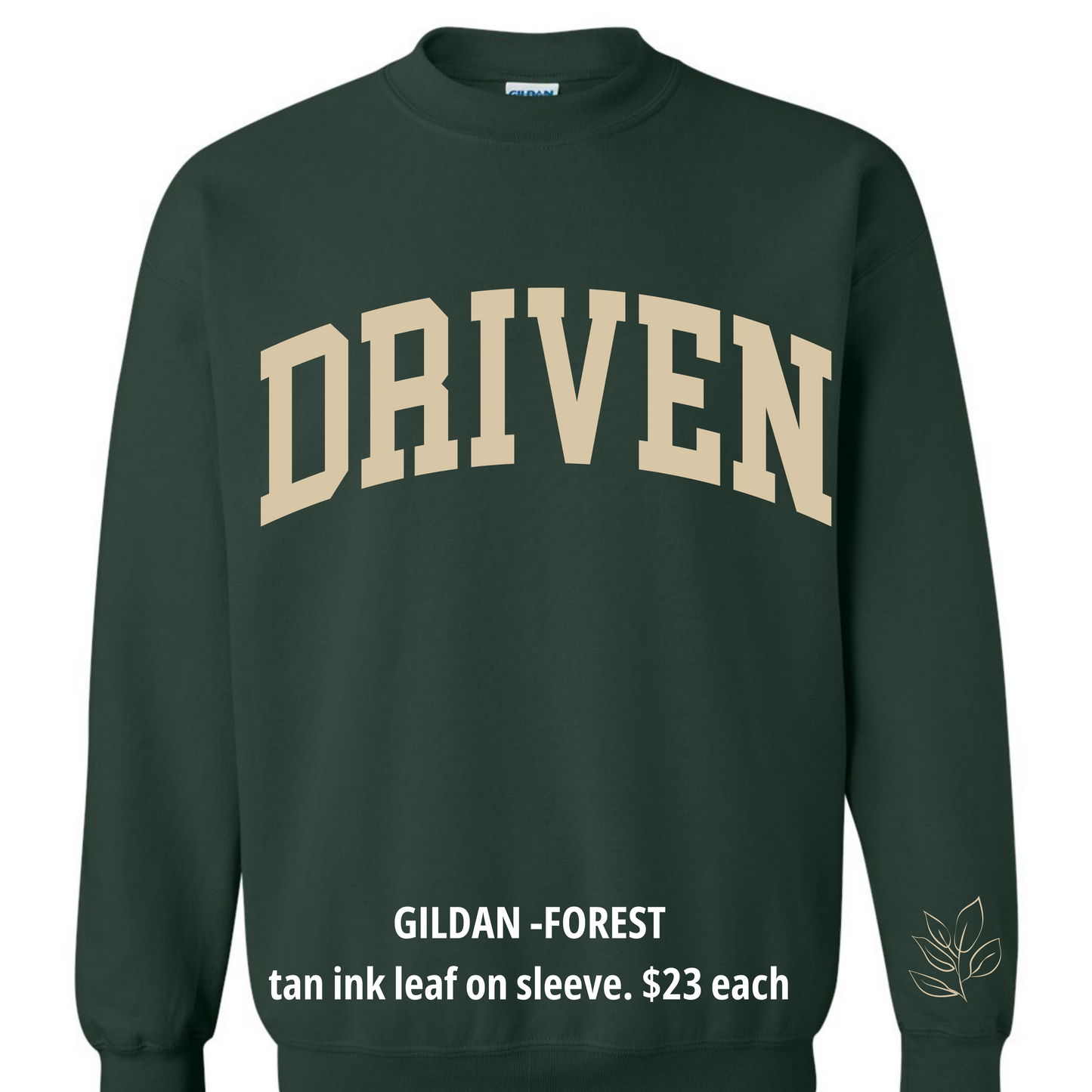 Driven Gildan Crewneck-Forest
