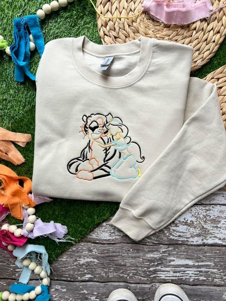 Adult Princess Sketch Design Crewnecks