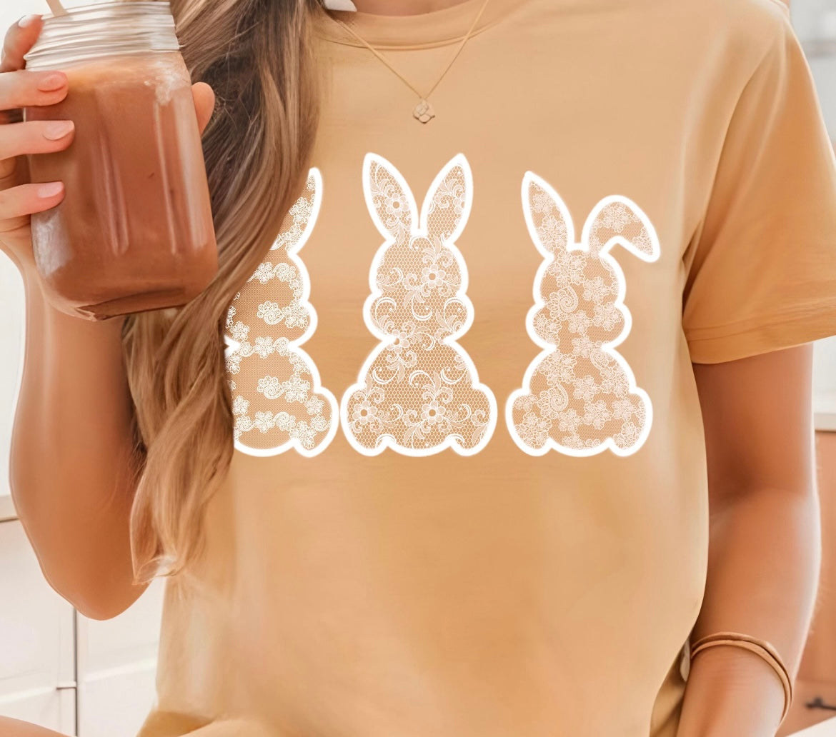 Lace Bunnies Adult Tee