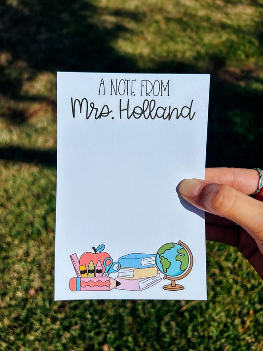 Custom Teacher Notepad