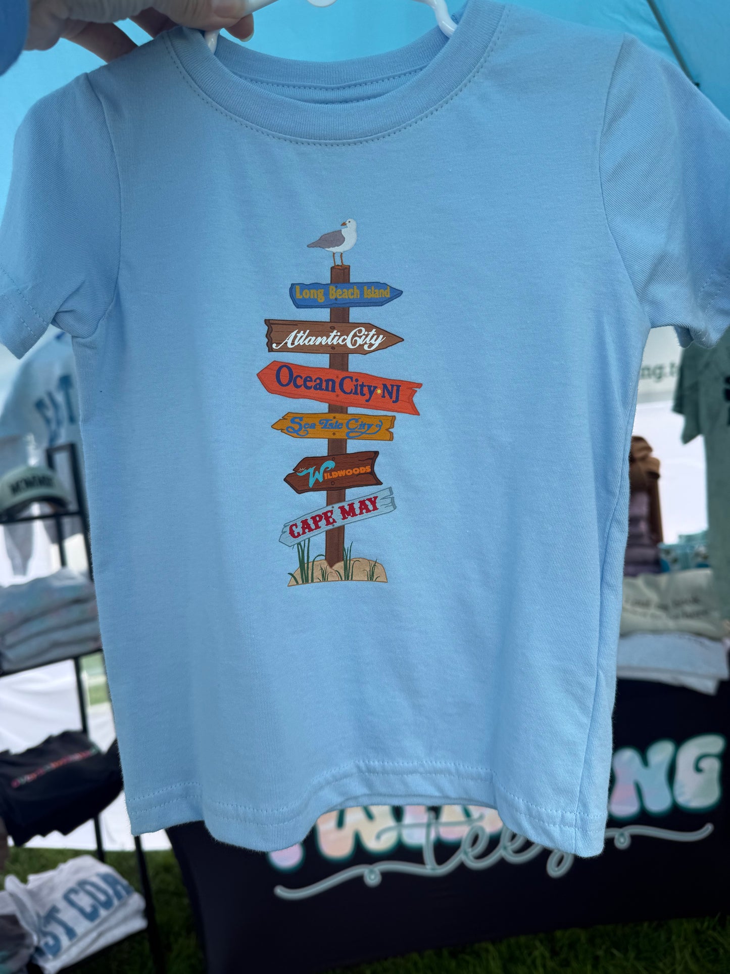 Jersey Shore Beach Signs Tee