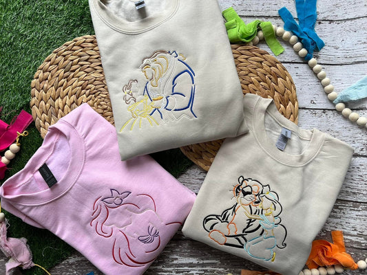 Kid's Princess Sketch Design Crewnecks