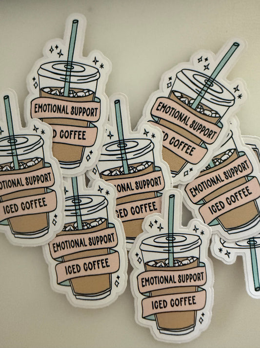 Emotional Support Coffee Sticker