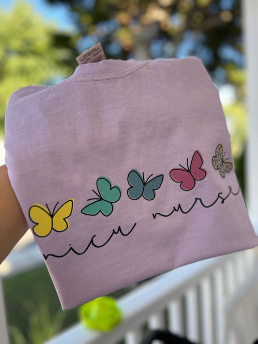Nicu Nurse Butterfly Tee