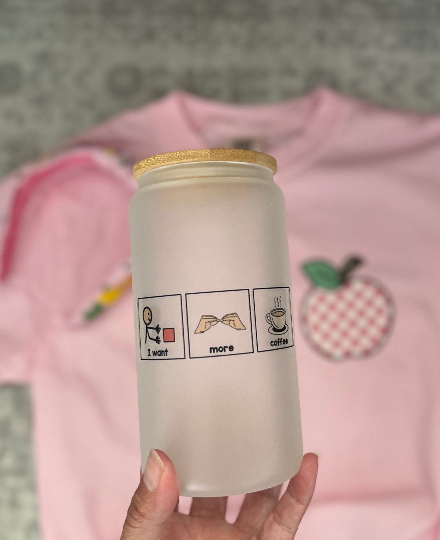 I Want More Coffee Glass Can/Travel Mug