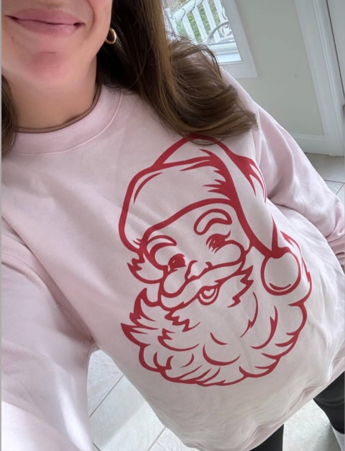 Pink Vintage Santa Crewneck
