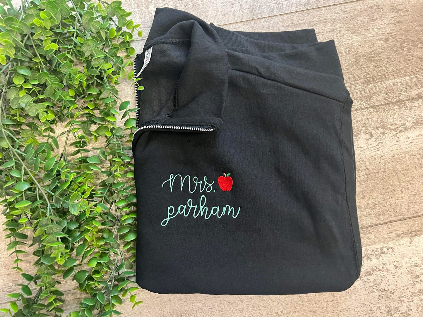 Custom Teacher with Apple Quarter Zip