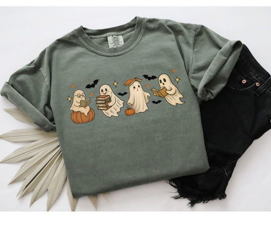 Book Lover Ghosts Adult Tee