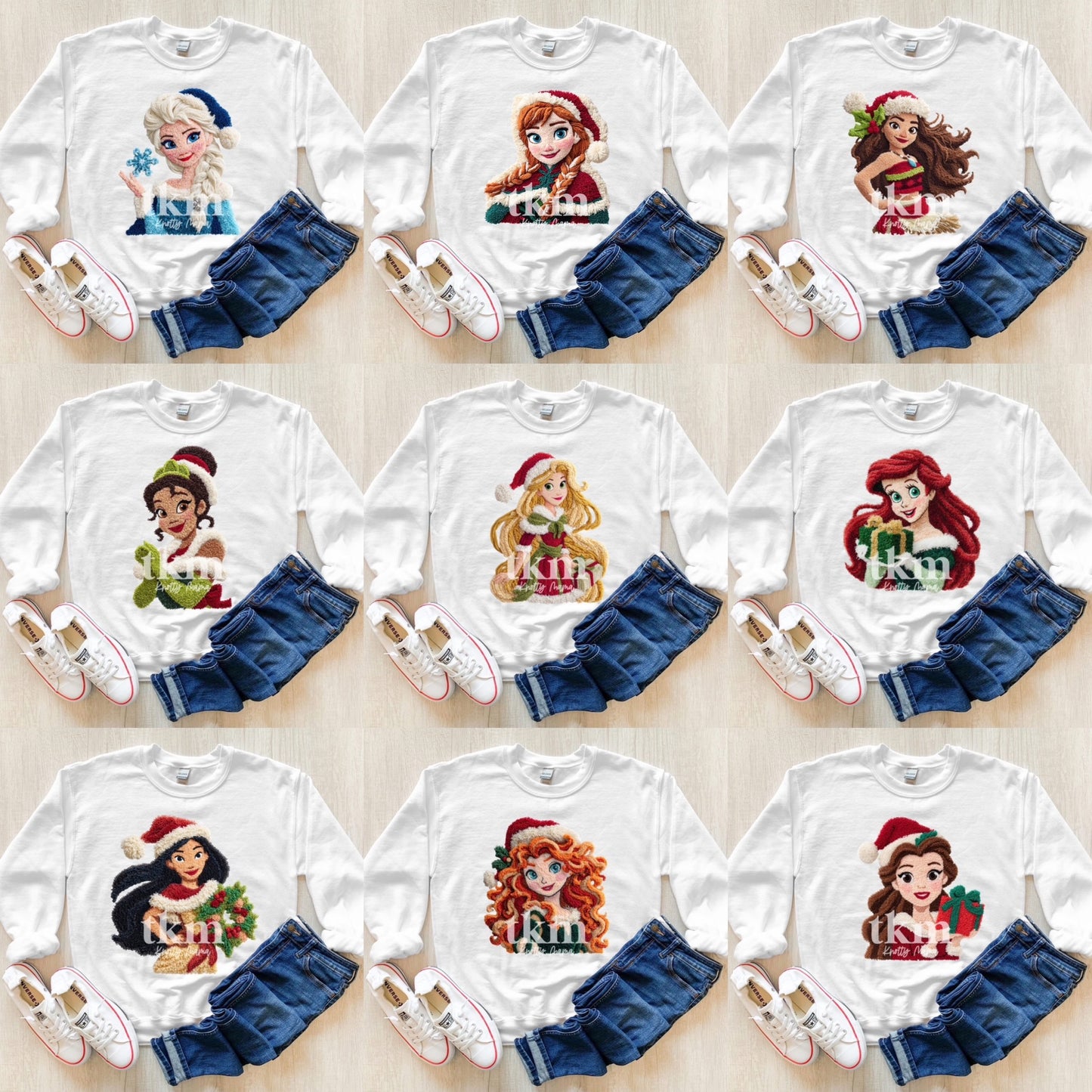 Christmas Princess Character Tees