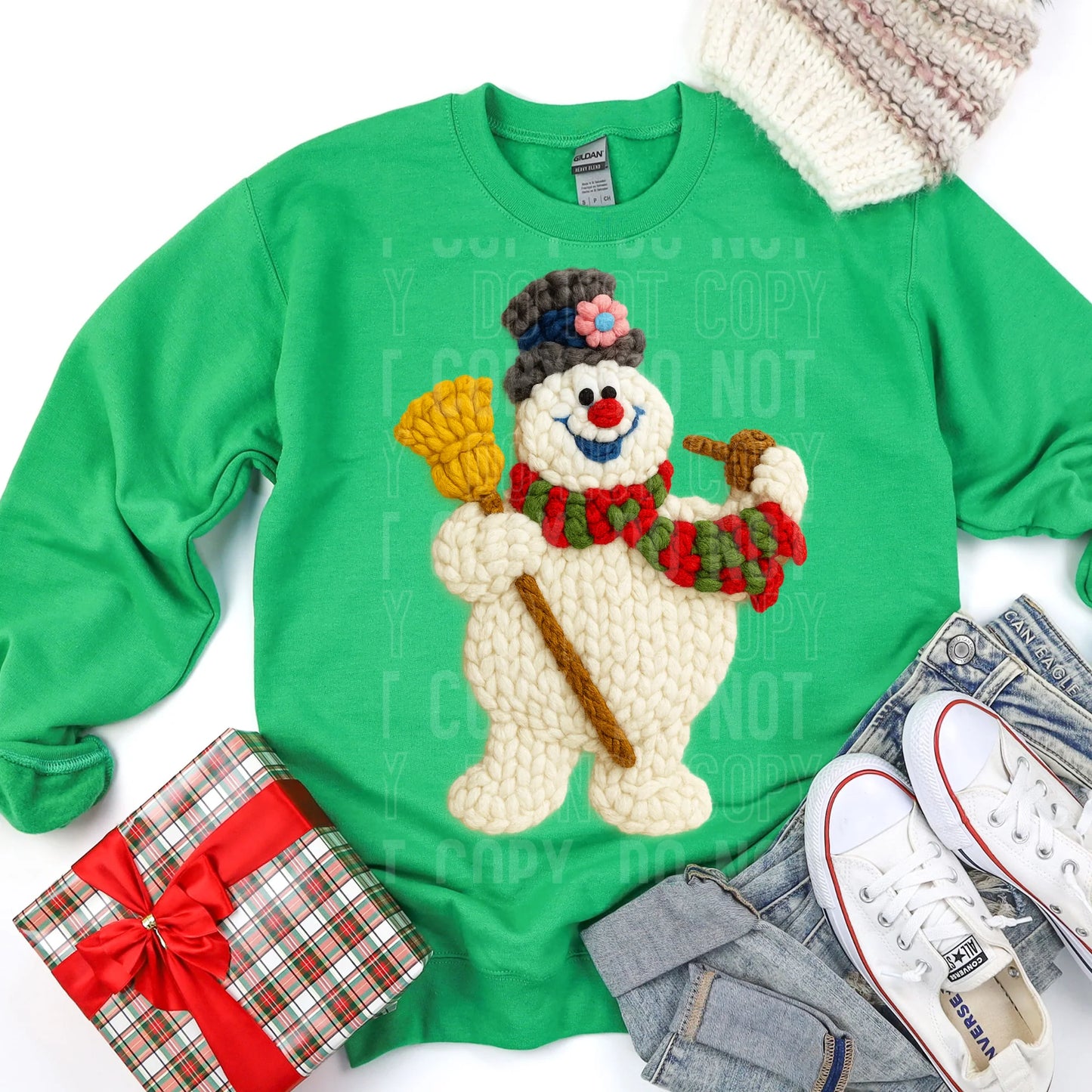 Frosty Kid's Faux Yarn Tee