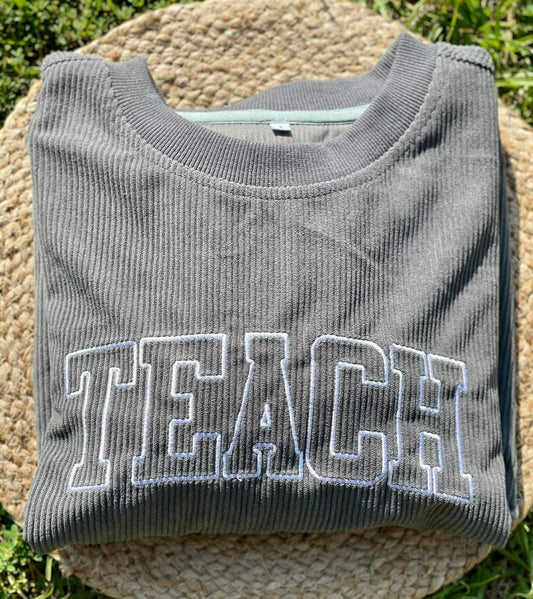 Teach Corded Crewneck