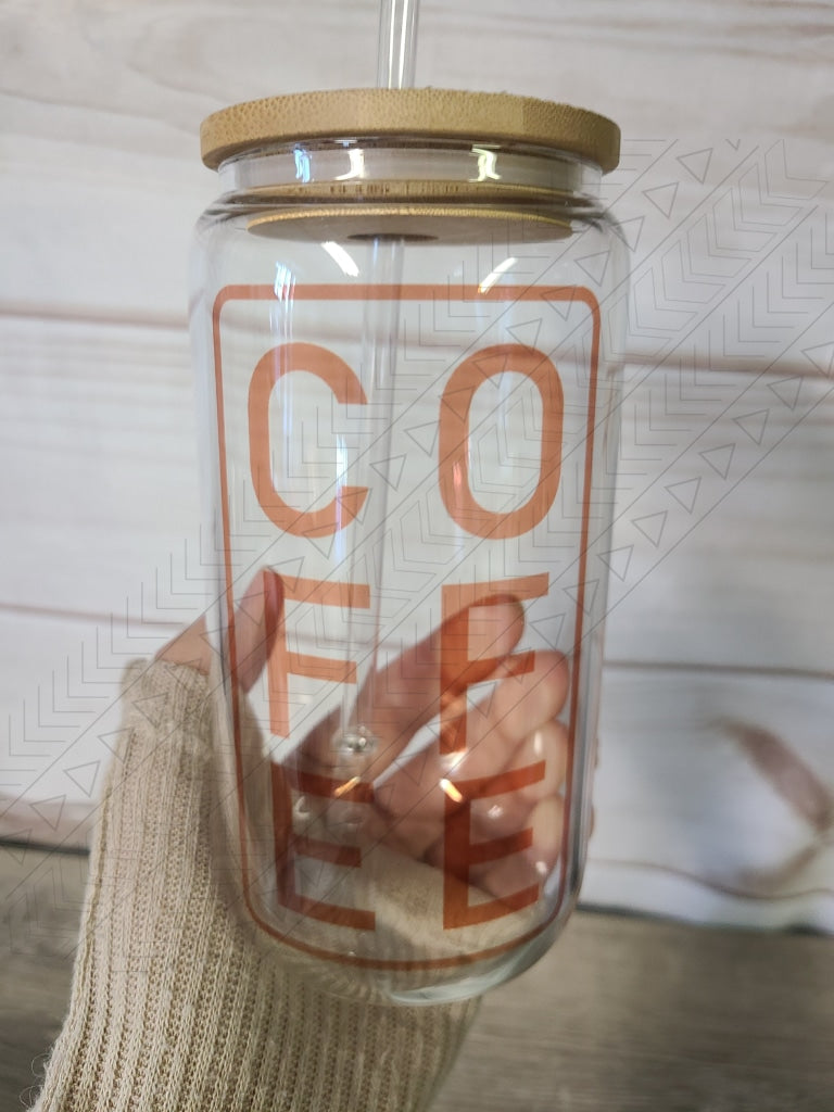 Co Ff Ee Glass Can