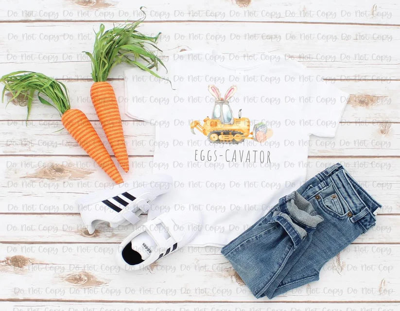 Eggs-Cavator Kid's Tee