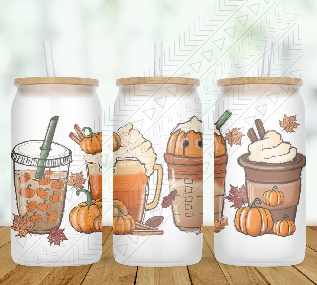 Fall Drinks Glass Can