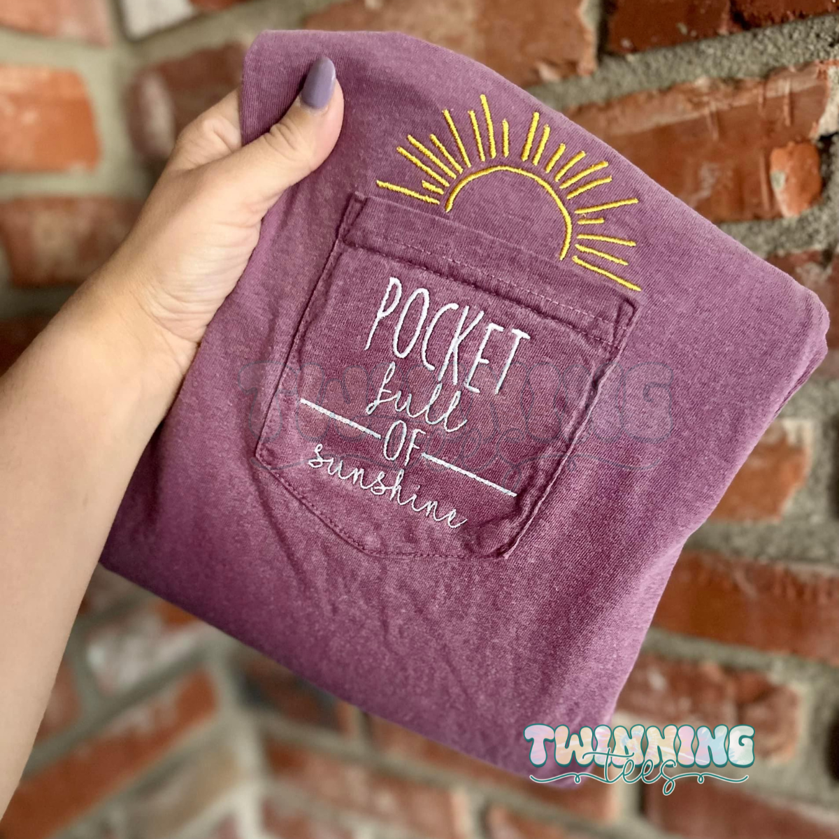 Pocket Full of Sunshine Embroidered Tee