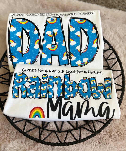 Rainbow Mama/Dad Tees