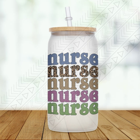 Nurse Stacked Glass Can
