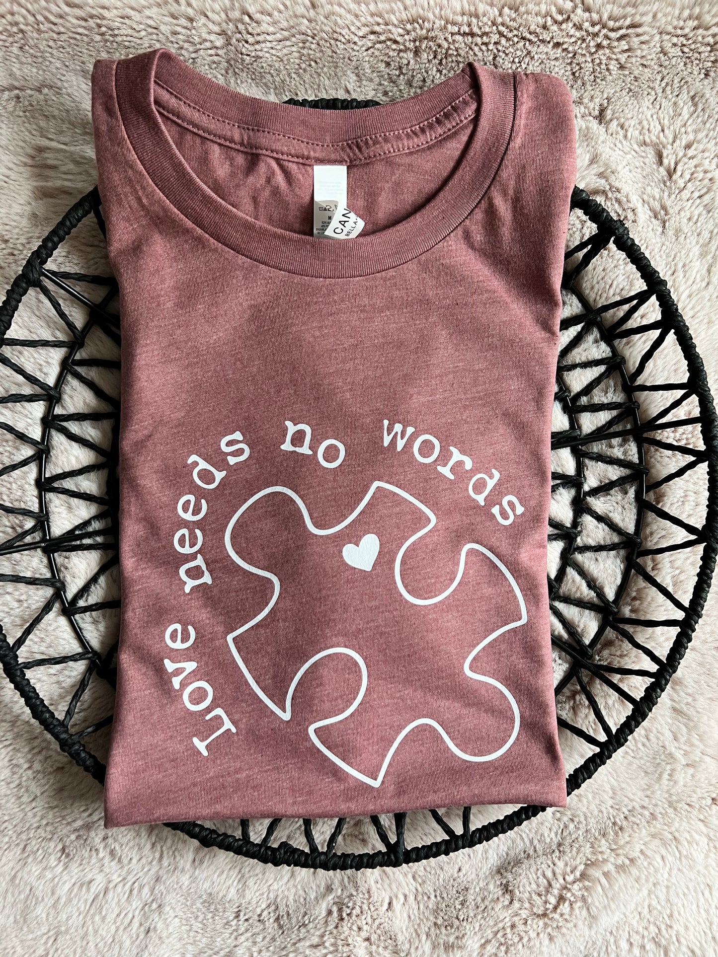 Love Needs No Words Adult Tees