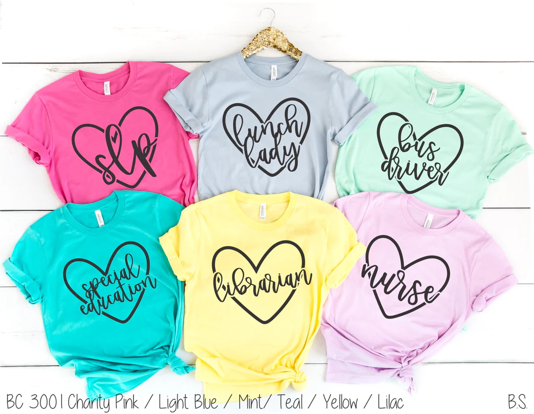 Back to School Heart Tees