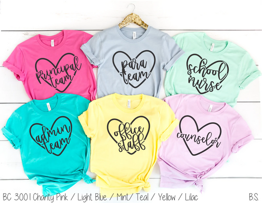 Back to School Heart Tees