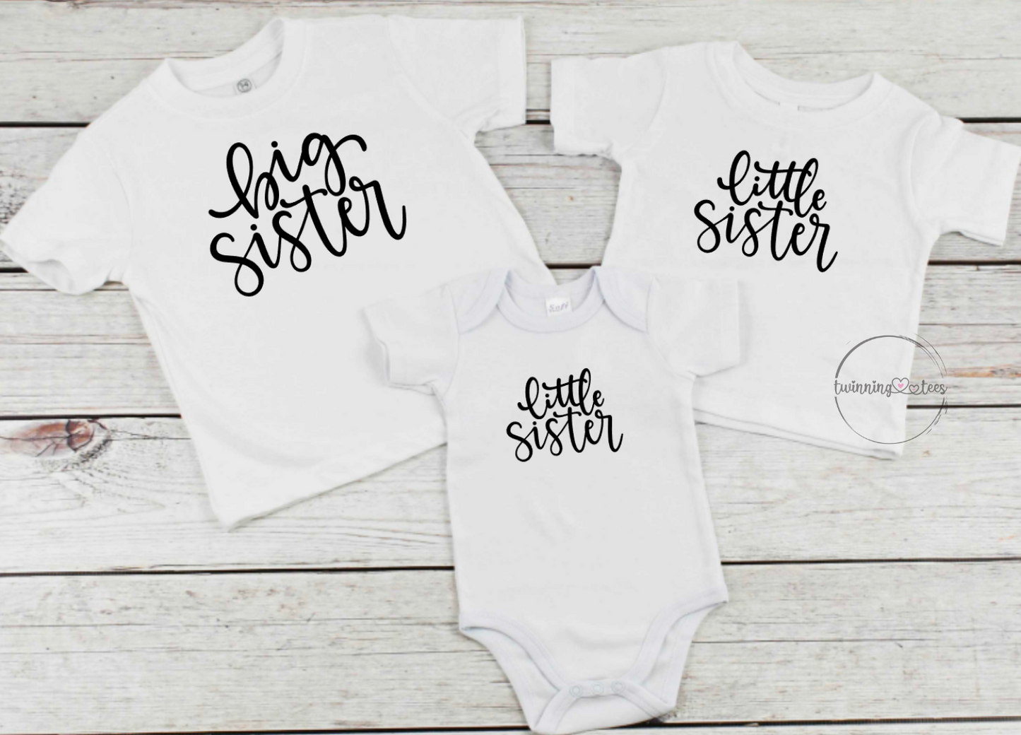 Big/Little Sister Cursive Kid's Tee