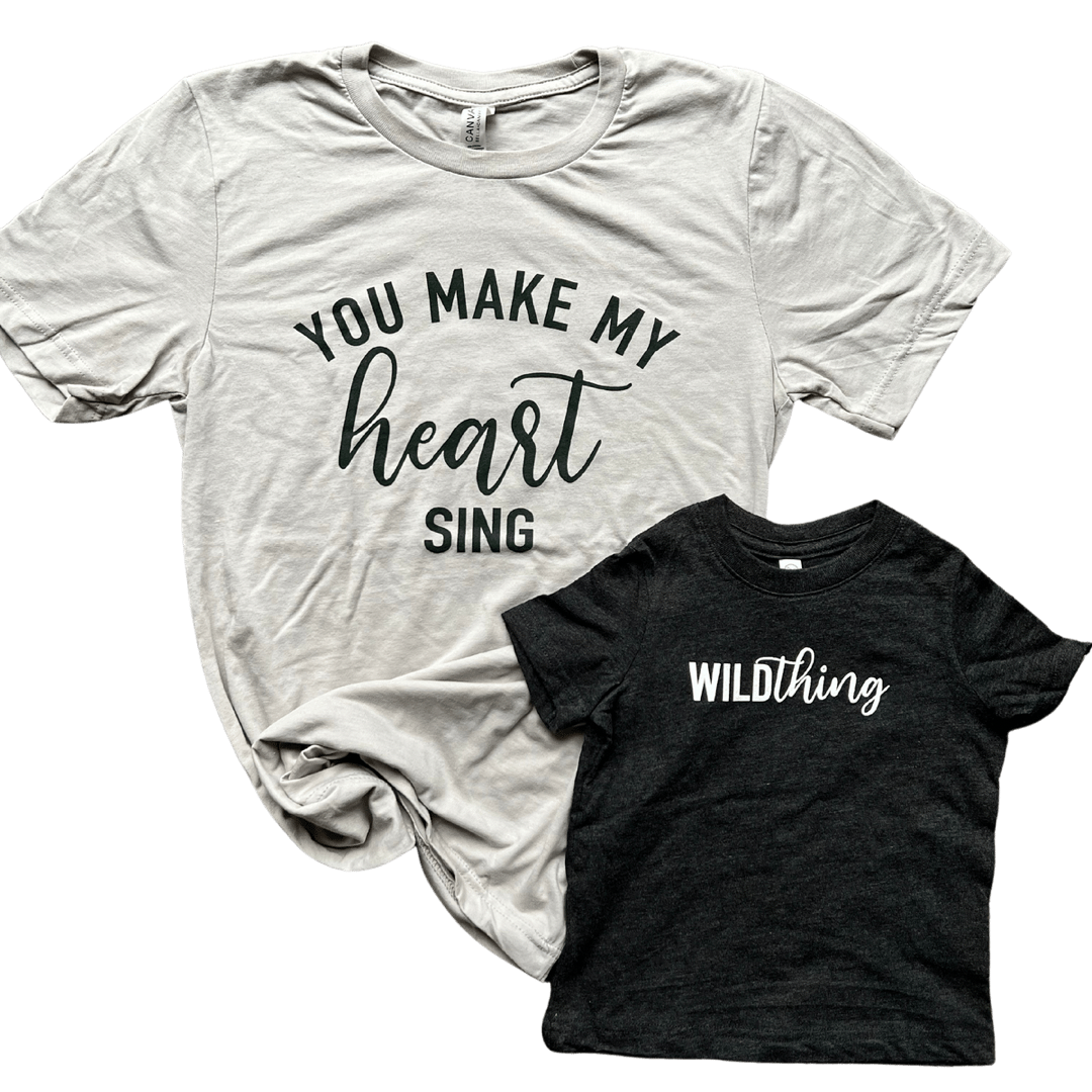 Heart Sing/Wild Thing Twinning Tees