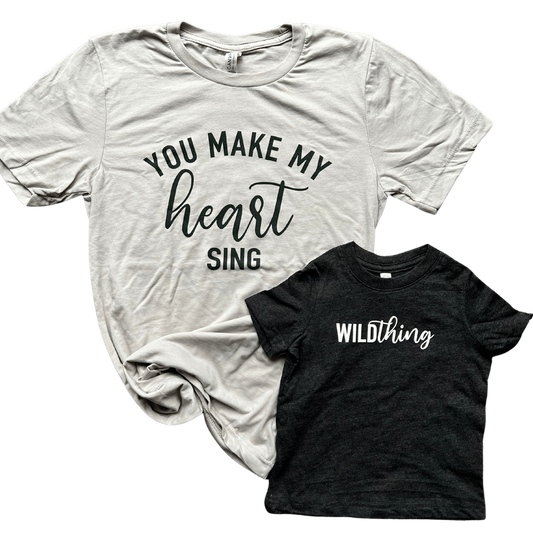 Heart Sing/Wild Thing Twinning Tees