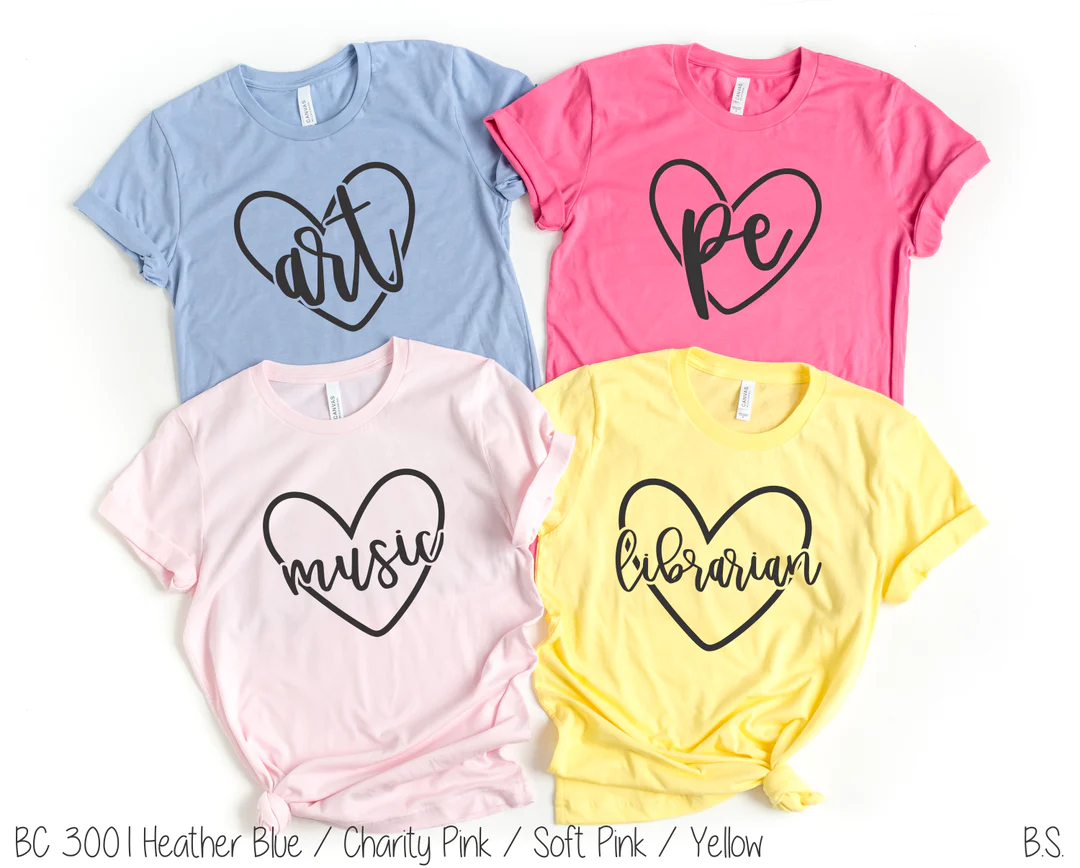 Back to School Heart Tees