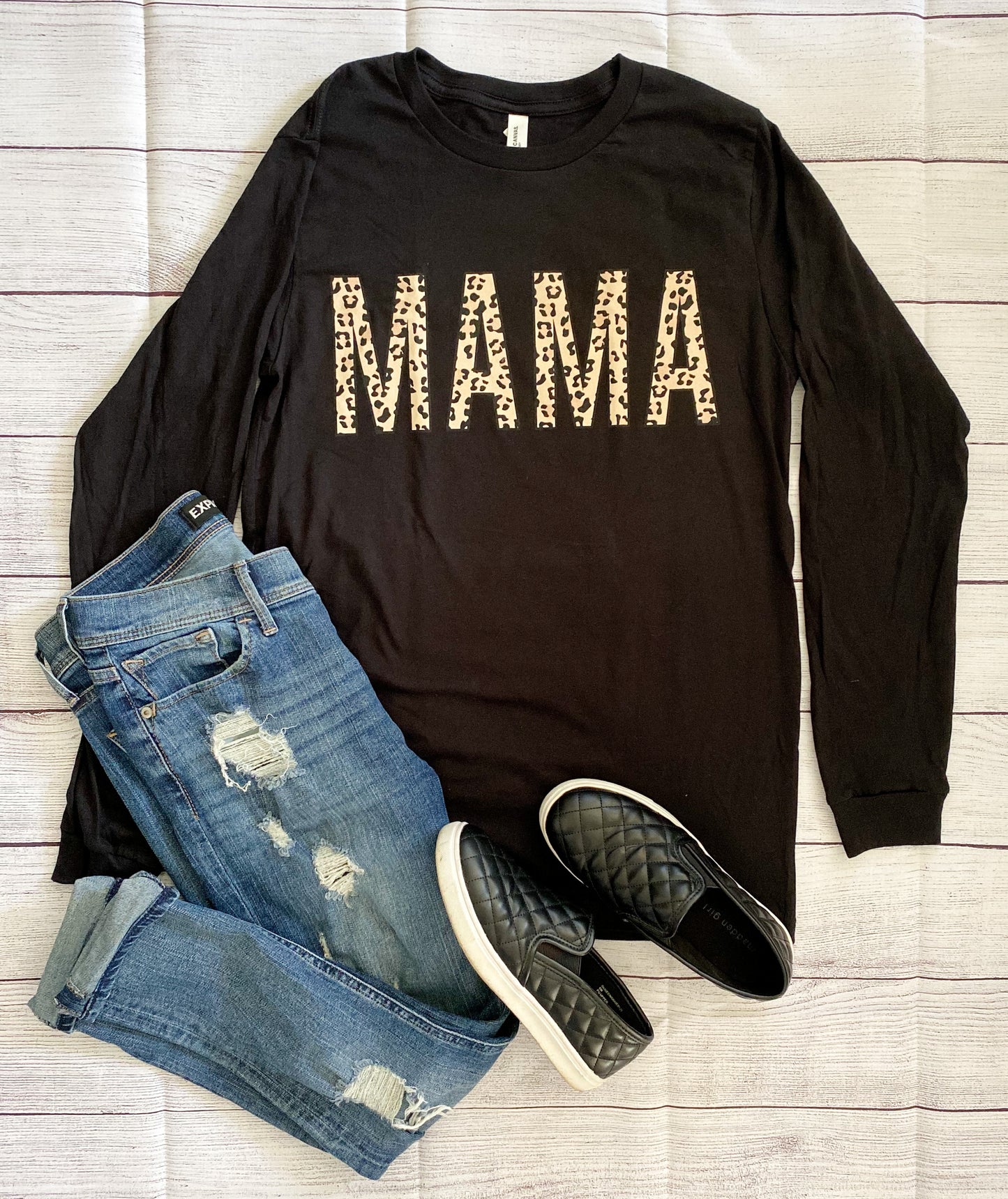 MAMA Leopard Long Sleeve Pullover